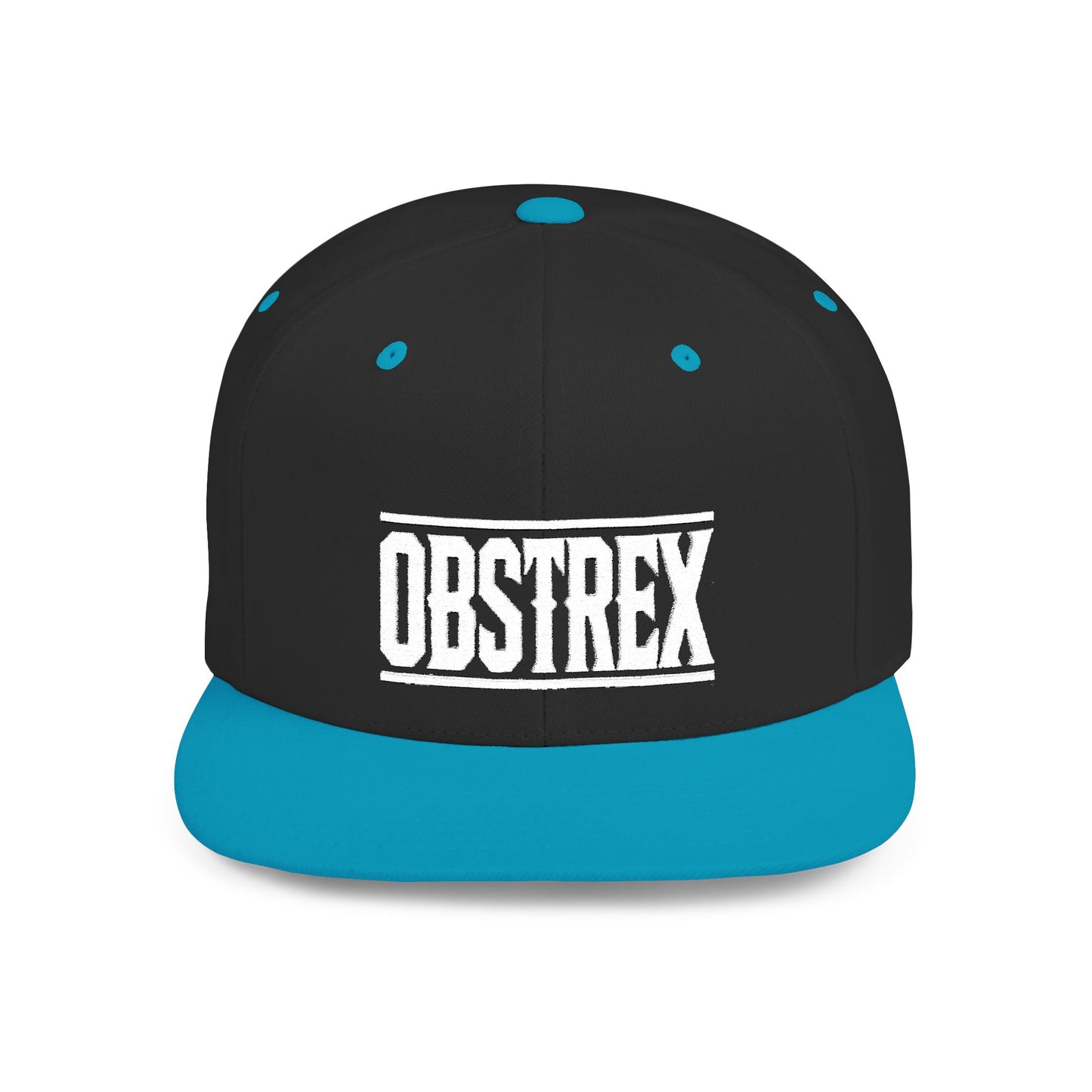 Obstrex Teal and Black Flat Bill